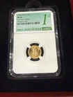 1986 American Eagle $5 1/10 Oz Gold Coin - NGC MS69 First Year of Issue