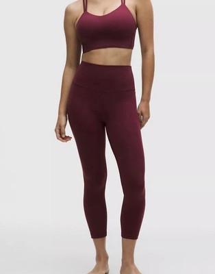 LULULEMON Align Crop Leggings, Maroon, Size 2 (XS)