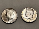 Kennedy Half Dollar 50c 1964 90% Silver D Mint Circulated Uncertified Lot of 2