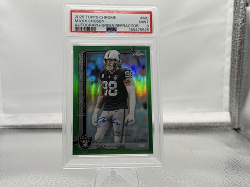 2025 Topps Chrome Maxx Crosby Green Refractor (PSA 9)