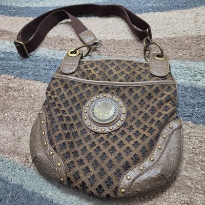 Y2K Affliction Style Fleur De Lis Studded Bag 2000s Purse