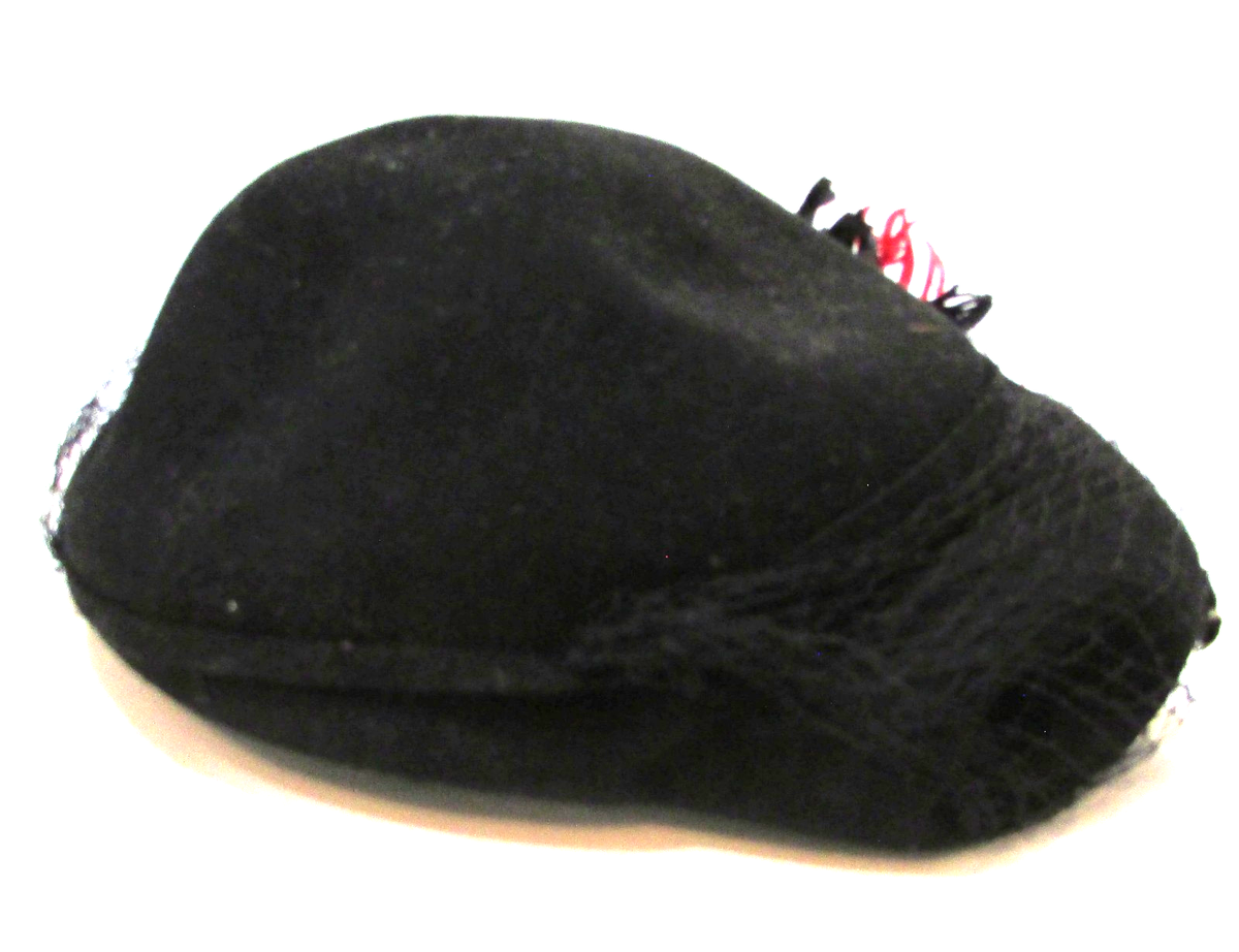 Vtg Womens Feather Hat Bowler Fedora Glenover Henry Pollack Black Felted Wool Feather Fedora Original Vintage Hats for Women | eBay main image 4