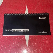 Lexicon MPX 100 DUAL Channel Processor Manual - User Guide Book