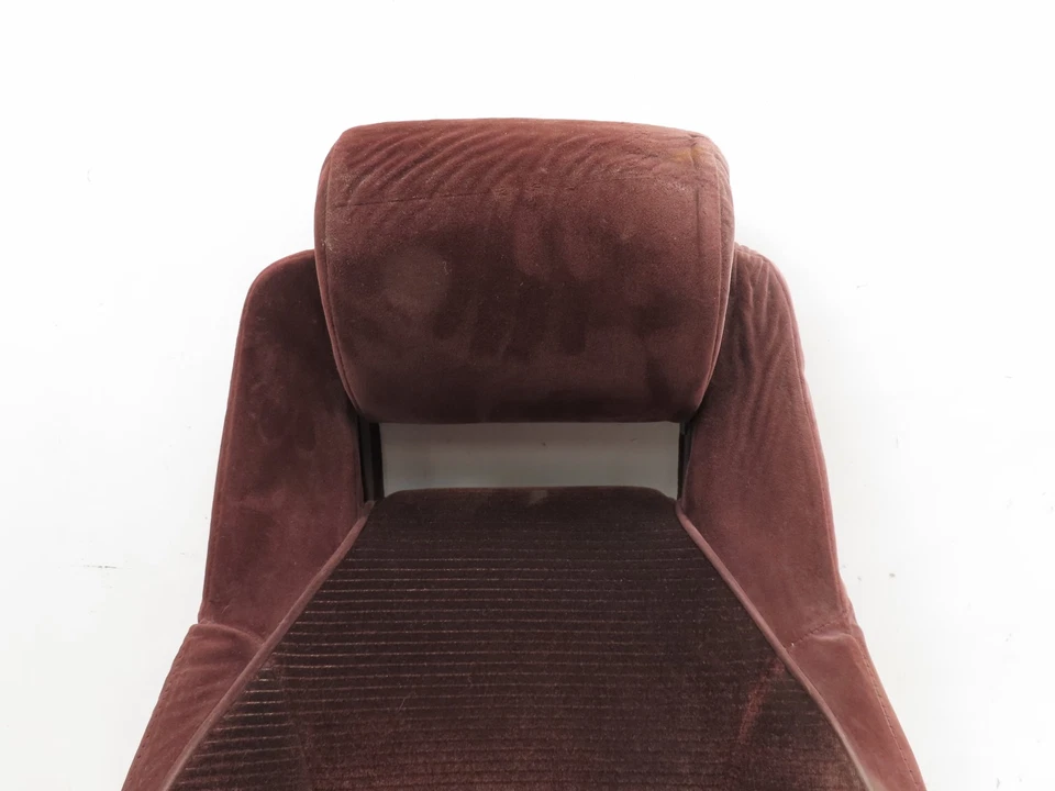 Cojín de asiento 87 Toyota Supra MK3 #1303, respaldo eléctrico izquierdo tela granate Foto 2 de 4