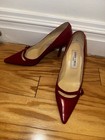 Jimmy Choo Women’s Red Leather Cut-Out Pointed Toe Stiletto Pumps EU 35 US 5.5 — photo 2