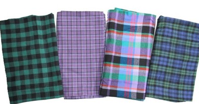 Flannel Material 4 Patterns - 60'' wide - 5 lbs. total approx 5 yards total