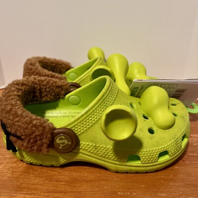 Crocs Classic Clog Dreamworks Shrek Kids Lime Punch C11 Rare
