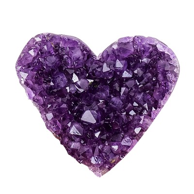 Heartshape Natural Purple Amethyst Stone Cluster Rough Amethyst Crystal Specimen