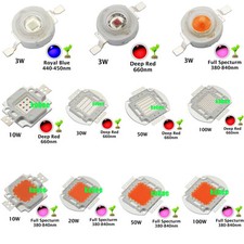 High Power Full Spectrum LED Chip Grow Light 445nm 660nm 1W 3W 5W 10W 50W 100W