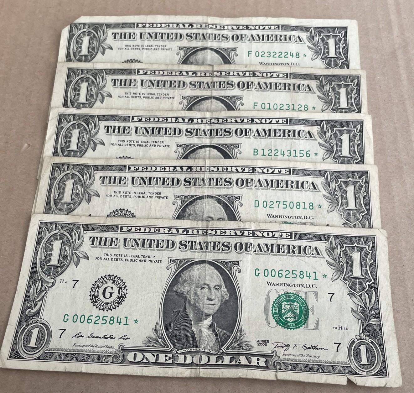 Lot Of 9 2009 1 Star Notes eBay