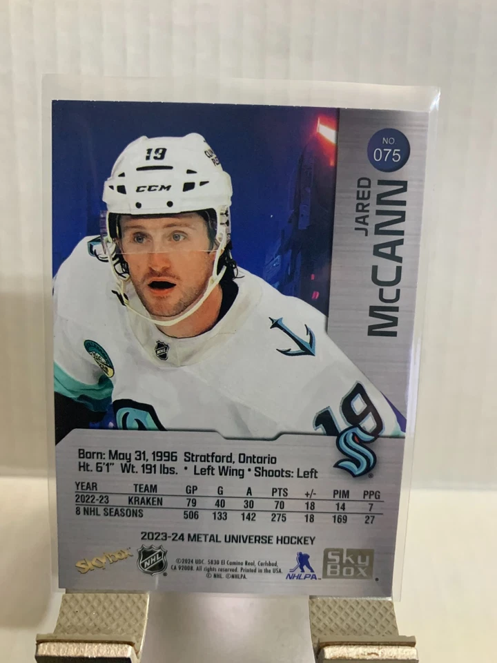 2023-24 SkyBox Metal Universe Jared McCANN #075 Seattle Krakens - Image 2 of 2