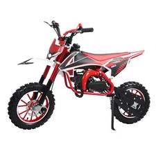 49cc 2-Stroke Kid Dirt Bike, Gas Power Motocross, Beach Off Road Mini Motorcycle