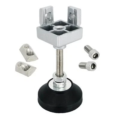 SCHMIDT SYSTEMPROFILE Stellfuß Fußverbinder 40x40 mm Nut 8 Standfuß M8 Aluminium Profil Nivellierfuß
