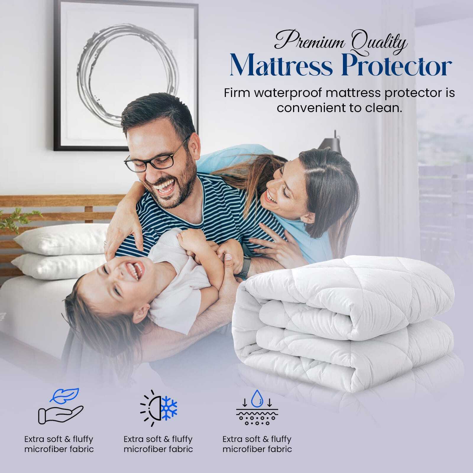 QUILTED WATERPROOF MATRESS MATTRESS PROTECTOR EXTRA DEEP FITTED BED