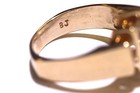 14k yellow gold .42ct SI1 H round diamond cluster ring 5.8g estate 6 channel set — photo 10