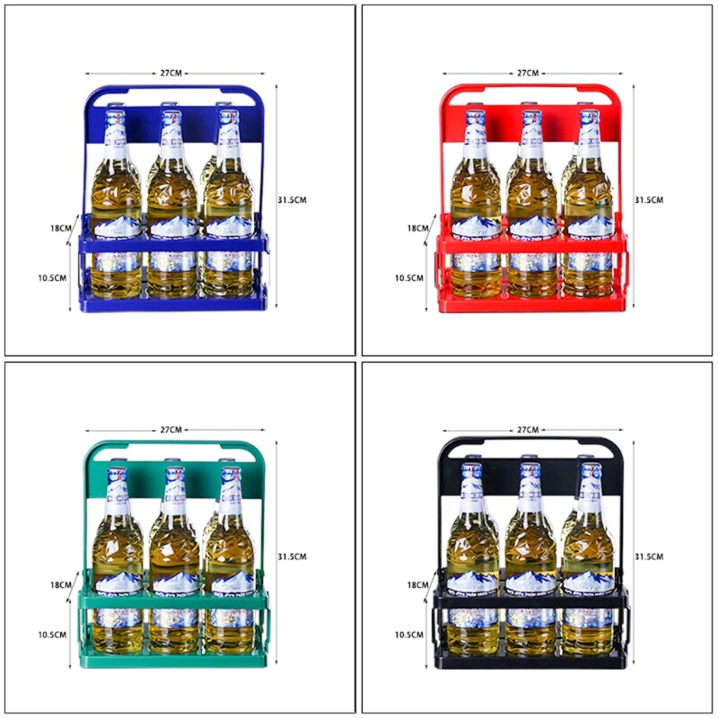 6 Pack Beer Bottle for Carrier Drink Holder Foldable Wine Beer Rack ...