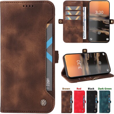 For iPhone 15 Plus 14 13 12 11 Pro Leather card wallet Cover Shockproof Case