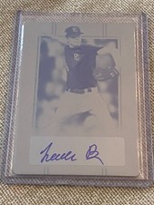 JAKE BROOKS 2019 Leaf Perfect Game AUTO Cyan Printing Plate #1/1 UCLA ROCKIES