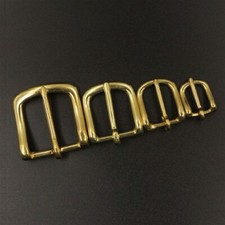 6pcs Solid Brass Belt Buckle End Bar Heel bar Buckle Single Pin Belt Half Buckle