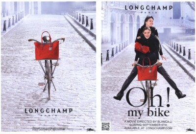 2012 Longchamp Coco Rocha bag fashion 4-page MAGAZINE AD