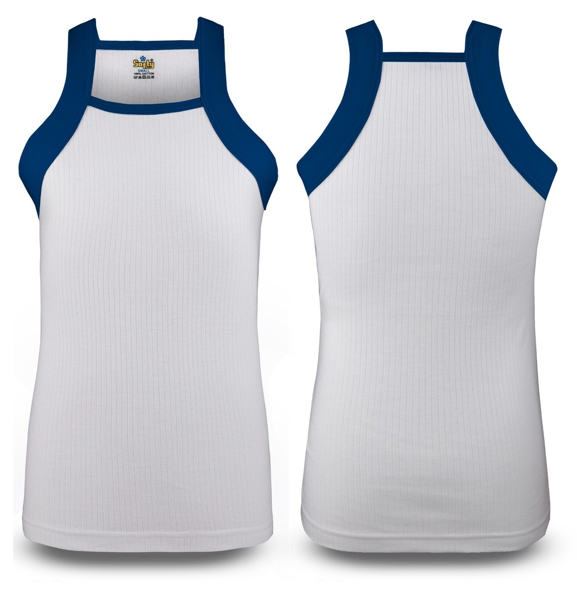 1X6X Mens Vest Designer Cut Organic cotton Rib Vests RIB GYM LOT