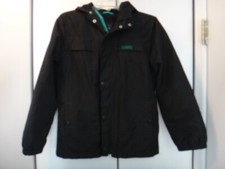 GAP KIds boys BLACK XXL 13 fall jacket hooded coat lined EUC fleece raincoat