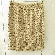 Ann Taylor Loft Skirt 6 Brown Tweed Pencil Straight
