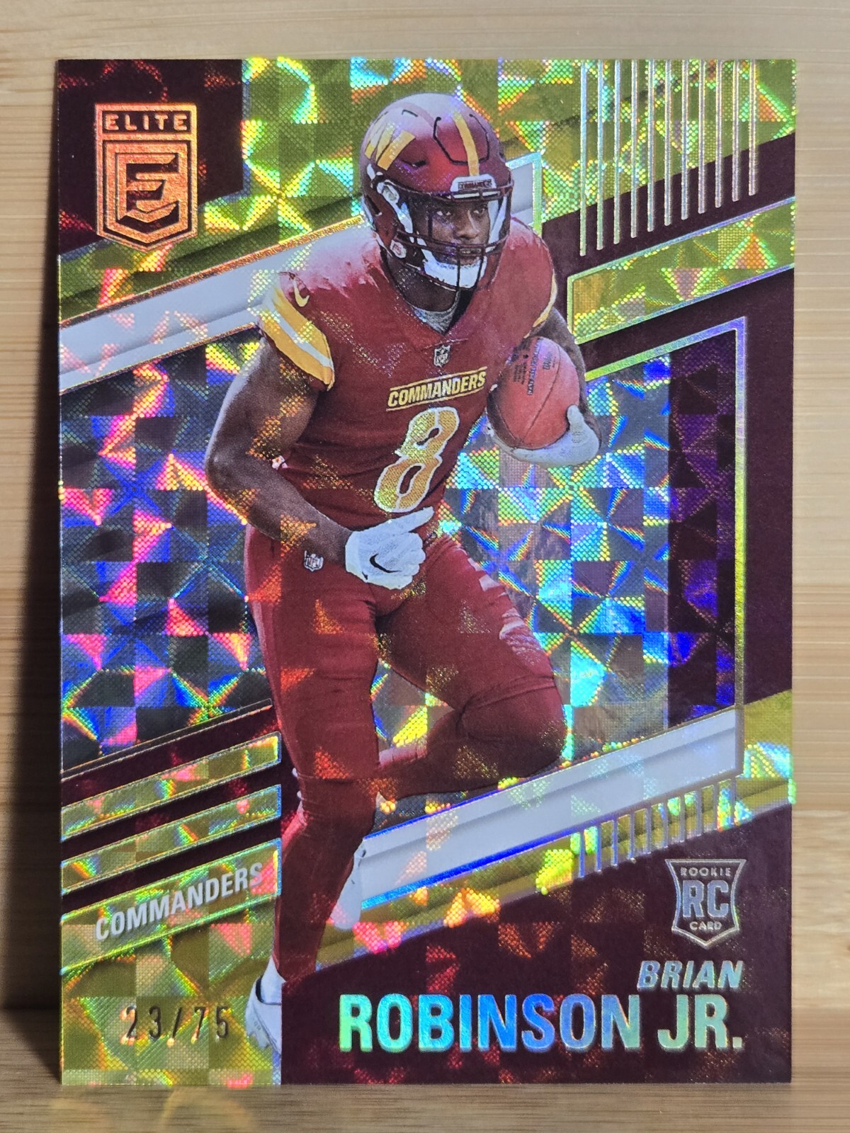 2022 Donruss Elite Brian Robinson Jr Yellow/75 Washington Commanders
