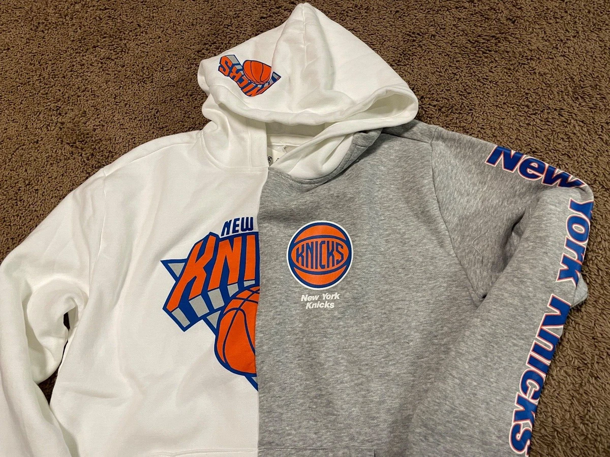 Hollister New York Knicks White Grey Hoodie Sweatshirt Mens Size Medium