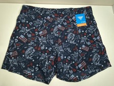 Columbia Mens PFG Clearwater Shores Fishing Trunk 6 Shorts Lined USA Blue XL