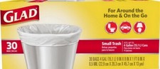 Glad Small Trash Bags - 4 Gallon - 30 Count Pack of 6 