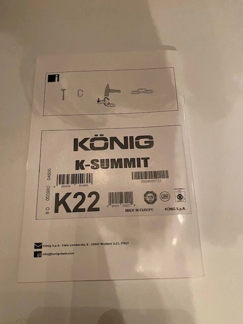Chaînes Auto état neuf jamais servi Konig K22 - Photo 2/4