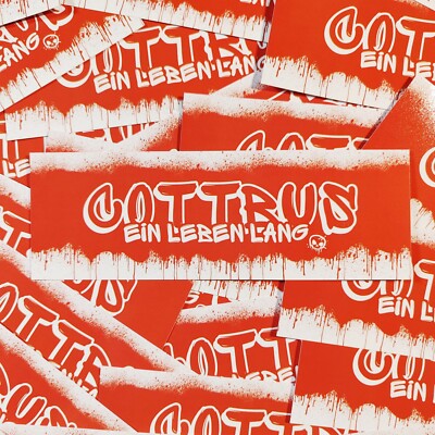 100x Cottbus Sticker/ Aufkleber/ Fußball Fanartikel/ 14,8x5,0cm/ PVC/ wetterfest