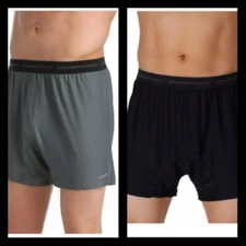 Exofficio Give-N-Go Boxer Underwear Quick Dry Travel Black Charcoal S L1241-2171