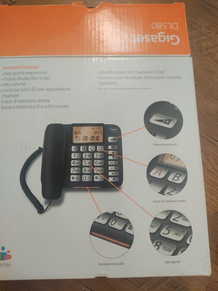 Gigaset DL580 Téléphone Fixe Touches Grands Numéros Et Epais Noir eBay