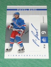 2002-03 SP Game Used PAVEL BURE Signature Style AUTO Autograph New York Rangers