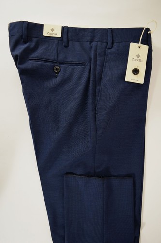 ZANELLA pantalone uomo CLASSICO 100% lana BLU melange P/E tg.  48-50-52-54-60(IT) | eBay
