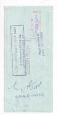 Menachem Begin Signed Endorsed Check 1981 / Autographed Israel Judaica