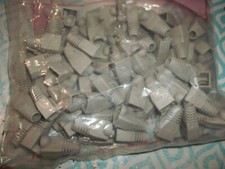LOT OF 75 EMERSON 32-2900GY RJ45 MOD PLUG BOOT COVER SLEEVE ROUND GRAY DR2B4 