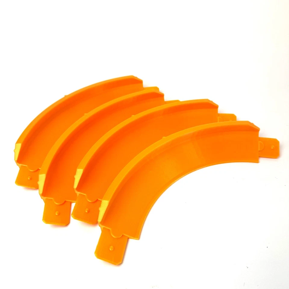 Banco alto 90 grados compatible con Hot Wheels gira naranja (paquete de 4) Foto 2 de 4