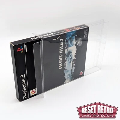 RESET RETRO Custodia protettiva adatta per gioco PS2 con raccoglitore di cartone IMBALLO ORIGINALE protector box Playstation