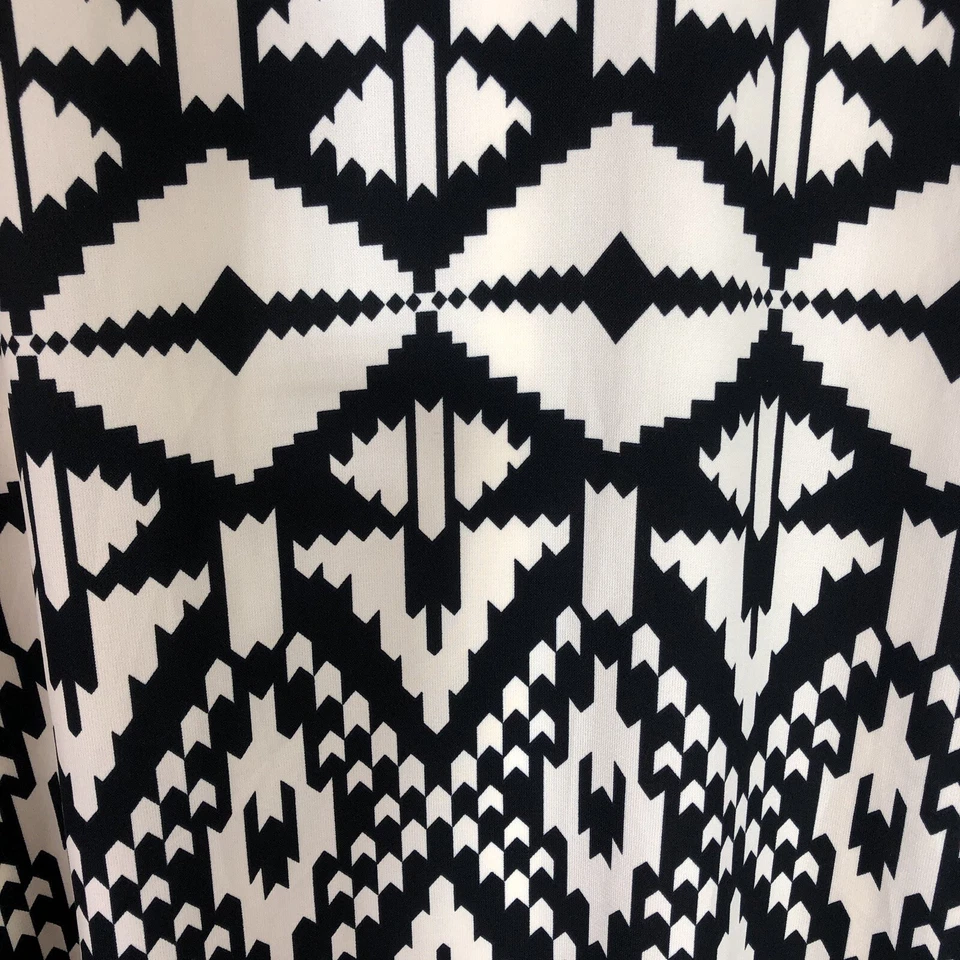 Vestido Francescas Bird Cage Etiqueta Geométrico Estampado Tribal Sin Mangas Negro Crema L Foto 4 de 4