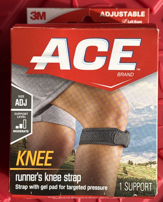 #ad ACE Knee Strap One Size Adjustable Compression Pressure Sore Runner Knee $12.00