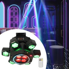 120W RGBW Stage Lights 6 Arms DJ Laser Light For Party Disco Club Bar w/ Remote