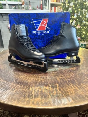 Riedell Emerald Luna 119 BLK Med Sz 13 Ladies Stainless Steel Blades New In Box