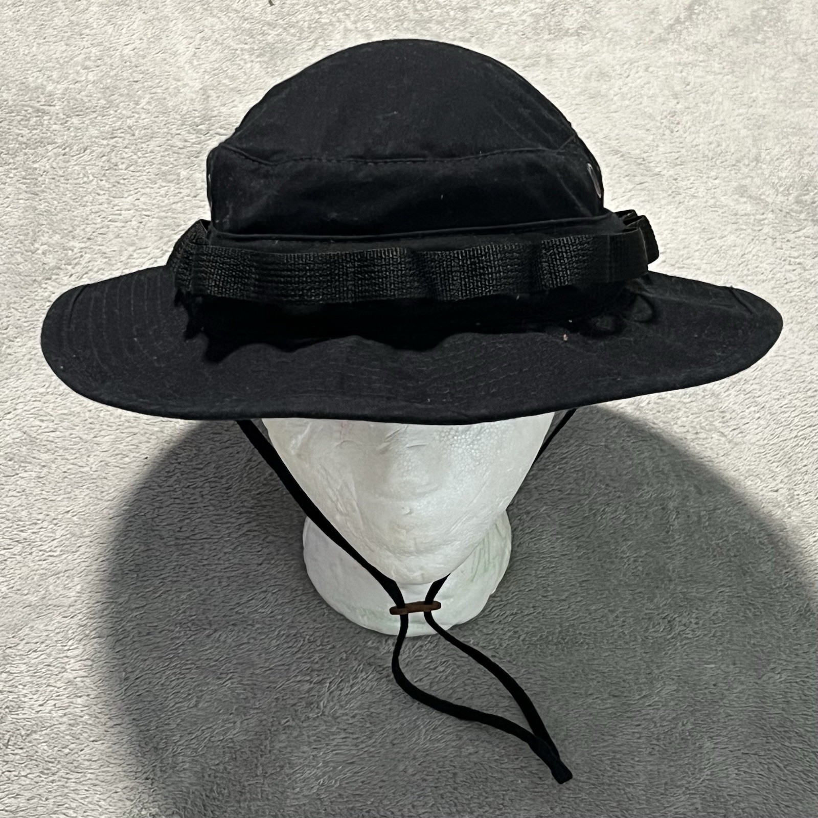 Black Military Bucket Hat Size 7 3/4