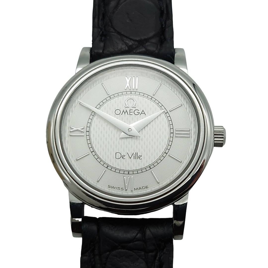 OMEGA De Ville Prestige Quartz Watch White Dial Round Stainless Steel