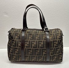 Borsa vintage Fendi Zucca Mini Boston FF logo tela
