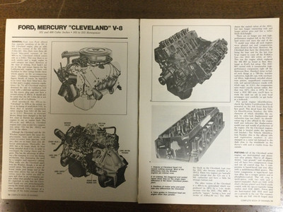 Misc 6387 Article Engine Ford Mercury Cleveland V-8 351 & 400 ci 163 to 255 hp 6