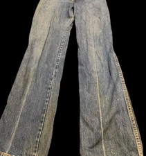 Vintage H.I.S. Chic High Rise Jeans Womens 29x30 Wide Leg 90s Denim